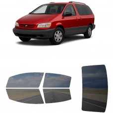 לרכב Toyota Sienna MV 1998 ציפוי חלונות שחורים רב פעמי סיליקון לחלונות קדמיים, אחוריים ולחלון האחורי