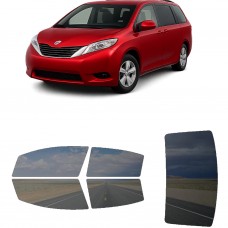 לרכב Toyota Sienna MV 2011 ציפוי חלונות שחורים רב פעמי סיליקון לחלונות קדמיים, אחוריים ולחלון האחורי