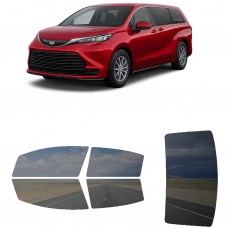 לרכב Toyota Sienna MV 2021 ציפוי חלונות שחורים רב פעמי סיליקון לחלונות קדמיים, אחוריים ולחלון האחורי