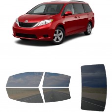 לרכב Toyota Sienna wFactony Rear Shade Four-door MV 2011 ציפוי חלונות שחורים רב פעמי סיליקון לחלונות קדמיים, אחוריים ולחלון האחורי