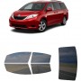 לרכב Toyota Sienna wFactony Rear Shade Four-door MV 2011 ציפוי חלונות שחורים רב פעמי סיליקון לחלונות קדמיים, אחוריים ולחלון האחורי