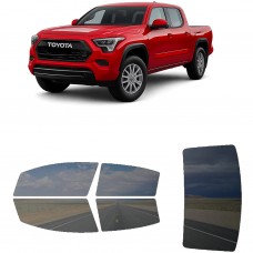 לרכב Toyota Tacoma Crew PU 2024 ציפוי חלונות שחורים רב פעמי סיליקון לחלונות קדמיים, אחוריים ולחלון האחורי