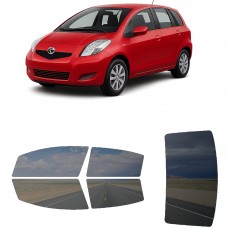 לרכב Toyota Yaris Five-door Station Wagon 2010 ציפוי חלונות שחורים רב פעמי סיליקון לחלונות קדמיים, אחוריים ולחלון האחורי