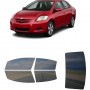 לרכב Toyota Yaris Sedan 2007 ציפוי חלונות שחורים רב פעמי סיליקון לחלונות קדמיים, אחוריים ולחלון האחורי