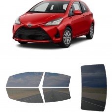 לרכב Toyota Yaris Two-door Hatchback 2018 ציפוי חלונות שחורים רב פעמי סיליקון לחלונות קדמיים, אחוריים ולחלון האחורי