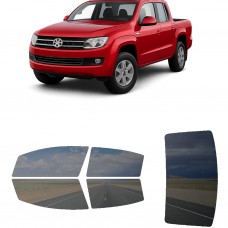 לרכב Volkswagen Amarok 2010 ציפוי חלונות שחורים רב פעמי סיליקון לחלונות קדמיים, אחוריים ולחלון האחורי