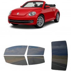 לרכב Volkswagen Beetle Two-door Convertible 2013 ציפוי חלונות שחורים רב פעמי סיליקון לחלונות קדמיים, אחוריים ולחלון האחורי