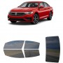 לרכב Volkswagen Jetta R-Line 2019 ציפוי חלונות שחורים רב פעמי סיליקון לחלונות קדמיים, אחוריים ולחלון האחורי