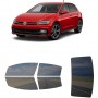 לרכב Volkswagen Polo R-Line 2018 ציפוי חלונות שחורים רב פעמי סיליקון לחלונות קדמיים, אחוריים ולחלון האחורי