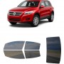 לרכב Volkswagen Tiguan SUV 2009 ציפוי חלונות שחורים רב פעמי סיליקון לחלונות קדמיים, אחוריים ולחלון האחורי