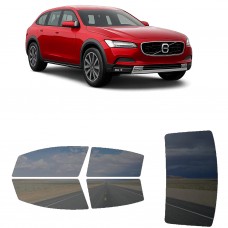 לרכב Volvo V90V90 Cross Country Station Wagon 2017 ציפוי חלונות שחורים רב פעמי סיליקון לחלונות קדמיים, אחוריים ולחלון האחורי