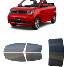לרכב WuLing MINIEV Convertible 2023 ציפוי חלונות שחורים רב פעמי סיליקון לחלונות קדמיים, אחוריים ולחלון האחורי