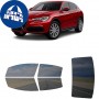 לרכב Alfa Romeo Stelvio 2017 ציפוי חלונות שחורים רב פעמי סיליקון לחלונות קדמיים, אחוריים ולחלון האחורי