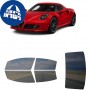לרכב Alfa Romeo 4C 2018 ציפוי חלונות שחורים רב פעמי סיליקון לחלונות קדמיים, אחוריים ולחלון האחורי
