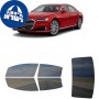 לרכב Audi A8 2019 ציפוי חלונות שחורים רב פעמי סיליקון לחלונות קדמיים, אחוריים ולחלון האחורי
