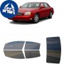 לרכב Cadillac Deville 2000 ציפוי חלונות שחורים רב פעמי סיליקון לחלונות קדמיים, אחוריים ולחלון האחורי