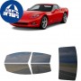 לרכב Chevrolet Corvette Coupe 2005 ציפוי חלונות שחורים רב פעמי סיליקון לחלונות קדמיים, אחוריים ולחלון האחורי
