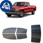 לרכב Chevrolet Silverado Extd PU 1999 ציפוי חלונות שחורים רב פעמי סיליקון לחלונות קדמיים, אחוריים ולחלון האחורי