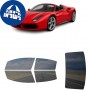 לרכב Ferrari 488 Spider 2016 ציפוי חלונות שחורים רב פעמי סיליקון לחלונות קדמיים, אחוריים ולחלון האחורי
