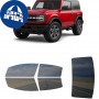 לרכב Ford BRONCO two doors 2021 ציפוי חלונות שחורים רב פעמי סיליקון לחלונות קדמיים, אחוריים ולחלון האחורי