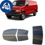 לרכב Ford Econoline Van 1992 ציפוי חלונות שחורים רב פעמי סיליקון לחלונות קדמיים, אחוריים ולחלון האחורי
