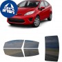 לרכב Ford Fiesta 4D HB 2011 ציפוי חלונות שחורים רב פעמי סיליקון לחלונות קדמיים, אחוריים ולחלון האחורי