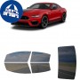 לרכב Ford Mustang Mach 1 Fastback 2022 ציפוי חלונות שחורים רב פעמי סיליקון לחלונות קדמיים, אחוריים ולחלון האחורי