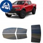 לרכב Ford Ranger Raptor Double Cab 2021 ציפוי חלונות שחורים רב פעמי סיליקון לחלונות קדמיים, אחוריים ולחלון האחורי