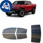 לרכב GMC HNMMER ev Pickup Edition 1 2022 ציפוי חלונות שחורים רב פעמי סיליקון לחלונות קדמיים, אחוריים ולחלון האחורי