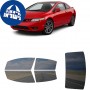 לרכב Honda Civic Si 2D Cpe 2006 ציפוי חלונות שחורים רב פעמי סיליקון לחלונות קדמיים, אחוריים ולחלון האחורי