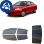 לרכב Honda Civic Two-door 2001 ציפוי חלונות שחורים רב פעמי סיליקון לחלונות קדמיים, אחוריים ולחלון האחורי
