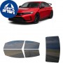 לרכב Honda Civic Type R 2023 ציפוי חלונות שחורים רב פעמי סיליקון לחלונות קדמיים, אחוריים ולחלון האחורי