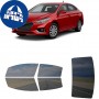 לרכב Hyundai Accent (Canada) 2018 ציפוי חלונות שחורים רב פעמי סיליקון לחלונות קדמיים, אחוריים ולחלון האחורי