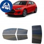 לרכב Hyundai Veloster 2019 ציפוי חלונות שחורים רב פעמי סיליקון לחלונות קדמיים, אחוריים ולחלון האחורי