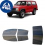 לרכב Jeep Cherokee Two-door 1984 ציפוי חלונות שחורים רב פעמי סיליקון לחלונות קדמיים, אחוריים ולחלון האחורי