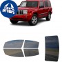 לרכב Jeep Commander 2006 ציפוי חלונות שחורים רב פעמי סיליקון לחלונות קדמיים, אחוריים ולחלון האחורי