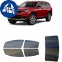 לרכב JEEP Grand Cherokee L Limited 2022 ציפוי חלונות שחורים רב פעמי סיליקון לחלונות קדמיים, אחוריים ולחלון האחורי