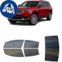 לרכב Jeep GrandCherokeeL 2021 ציפוי חלונות שחורים רב פעמי סיליקון לחלונות קדמיים, אחוריים ולחלון האחורי