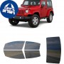 לרכב Jeep Wrangler 2011 ציפוי חלונות שחורים רב פעמי סיליקון לחלונות קדמיים, אחוריים ולחלון האחורי