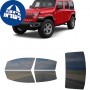 לרכב Jeep Wrangler 2019 ציפוי חלונות שחורים רב פעמי סיליקון לחלונות קדמיים, אחוריים ולחלון האחורי