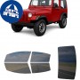 לרכב Jeep Wrangler Two-door 1987 ציפוי חלונות שחורים רב פעמי סיליקון לחלונות קדמיים, אחוריים ולחלון האחורי