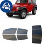 לרכב Jeep Wrangler Two-door 2009 ציפוי חלונות שחורים רב פעמי סיליקון לחלונות קדמיים, אחוריים ולחלון האחורי