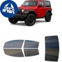 לרכב JEEP Wrangler Willys Sport 2 Door 2022 ציפוי חלונות שחורים רב פעמי סיליקון לחלונות קדמיים, אחוריים ולחלון האחורי