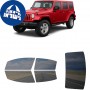 לרכב Jeep WranglerJK Four-door 2011 ציפוי חלונות שחורים רב פעמי סיליקון לחלונות קדמיים, אחוריים ולחלון האחורי