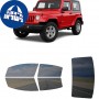 לרכב Jeep WranglerJK Two-door 2011 ציפוי חלונות שחורים רב פעמי סיליקון לחלונות קדמיים, אחוריים ולחלון האחורי