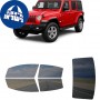 לרכב Jeep WranglerJL Four-door 2018 ציפוי חלונות שחורים רב פעמי סיליקון לחלונות קדמיים, אחוריים ולחלון האחורי
