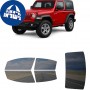לרכב Jeep WranglerJL Two-door 2018 ציפוי חלונות שחורים רב פעמי סיליקון לחלונות קדמיים, אחוריים ולחלון האחורי