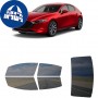 לרכב Mazda 3Hatchback 2021 ציפוי חלונות שחורים רב פעמי סיליקון לחלונות קדמיים, אחוריים ולחלון האחורי