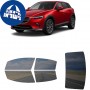 לרכב Mazda CX-3 2022 ציפוי חלונות שחורים רב פעמי סיליקון לחלונות קדמיים, אחוריים ולחלון האחורי