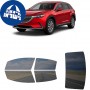 לרכב Mazda CX-9 2021 ציפוי חלונות שחורים רב פעמי סיליקון לחלונות קדמיים, אחוריים ולחלון האחורי